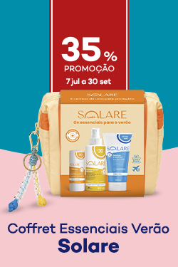 Bolsa Essenciais Ver&atilde;o Travel Size da marca solare com destaque promocional de 35% direto -  7 Julho a 30 Setembro 2026